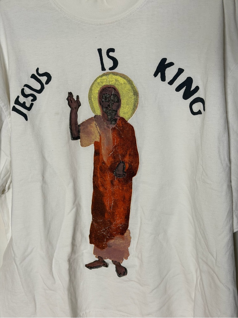 Kanye West Jesus is King Heavyweight Graphic Tee White Large - Picture 2 of 3